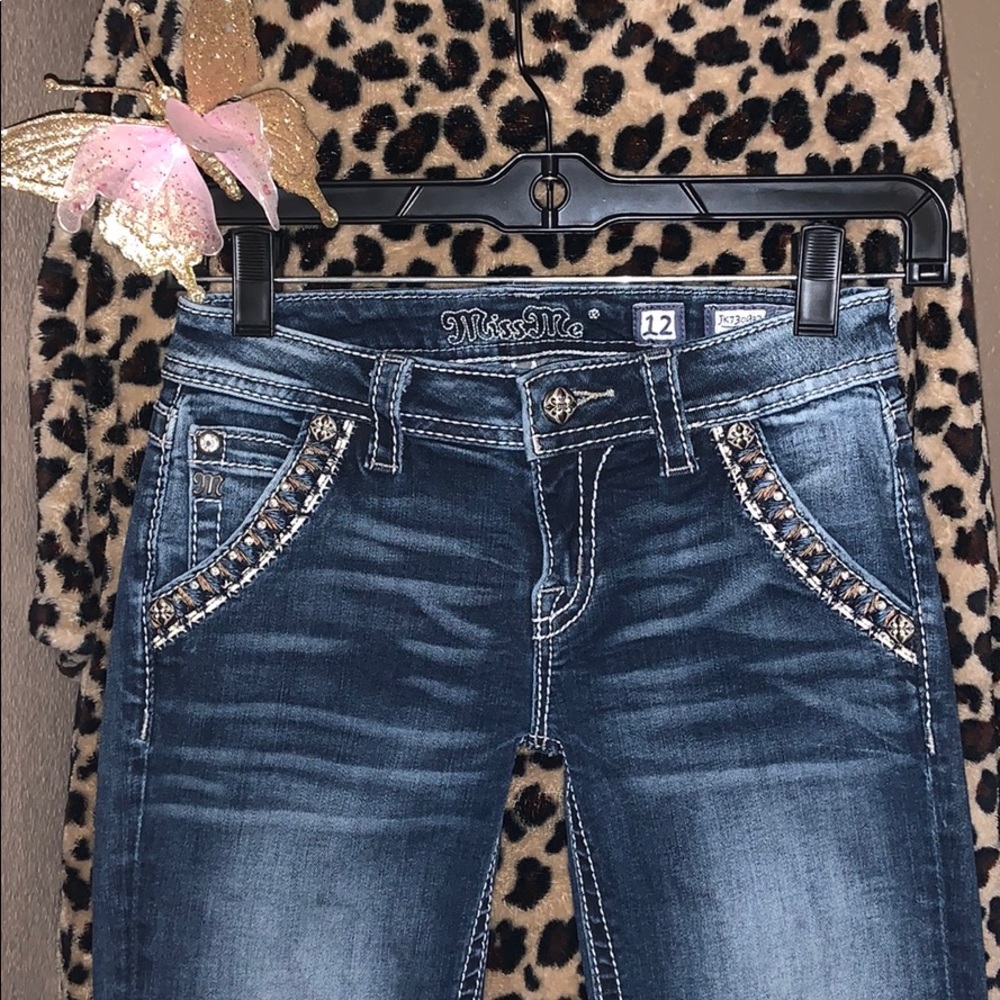 Miss me girls bootcut jeans size 12 Embellished💜